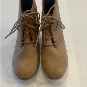 Mad Love Women's Lace Up Tan Boots